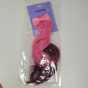 Claire's Vibrant Pink and Deep Purple Hair Extension